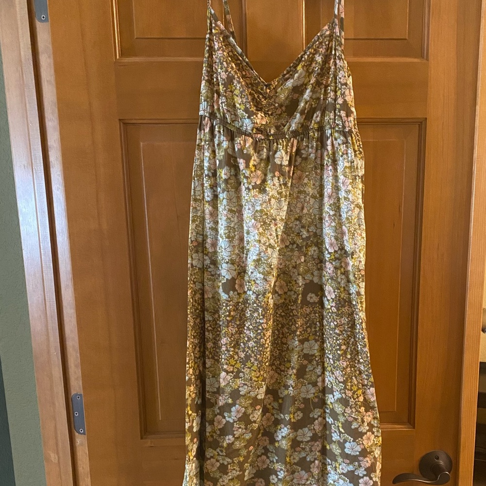 H and M floor length floral dress.